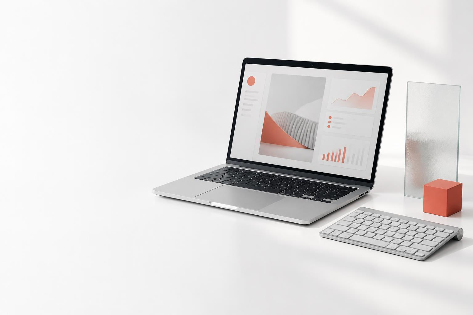 Espacio de trabajo con portátil y herramientas digitales